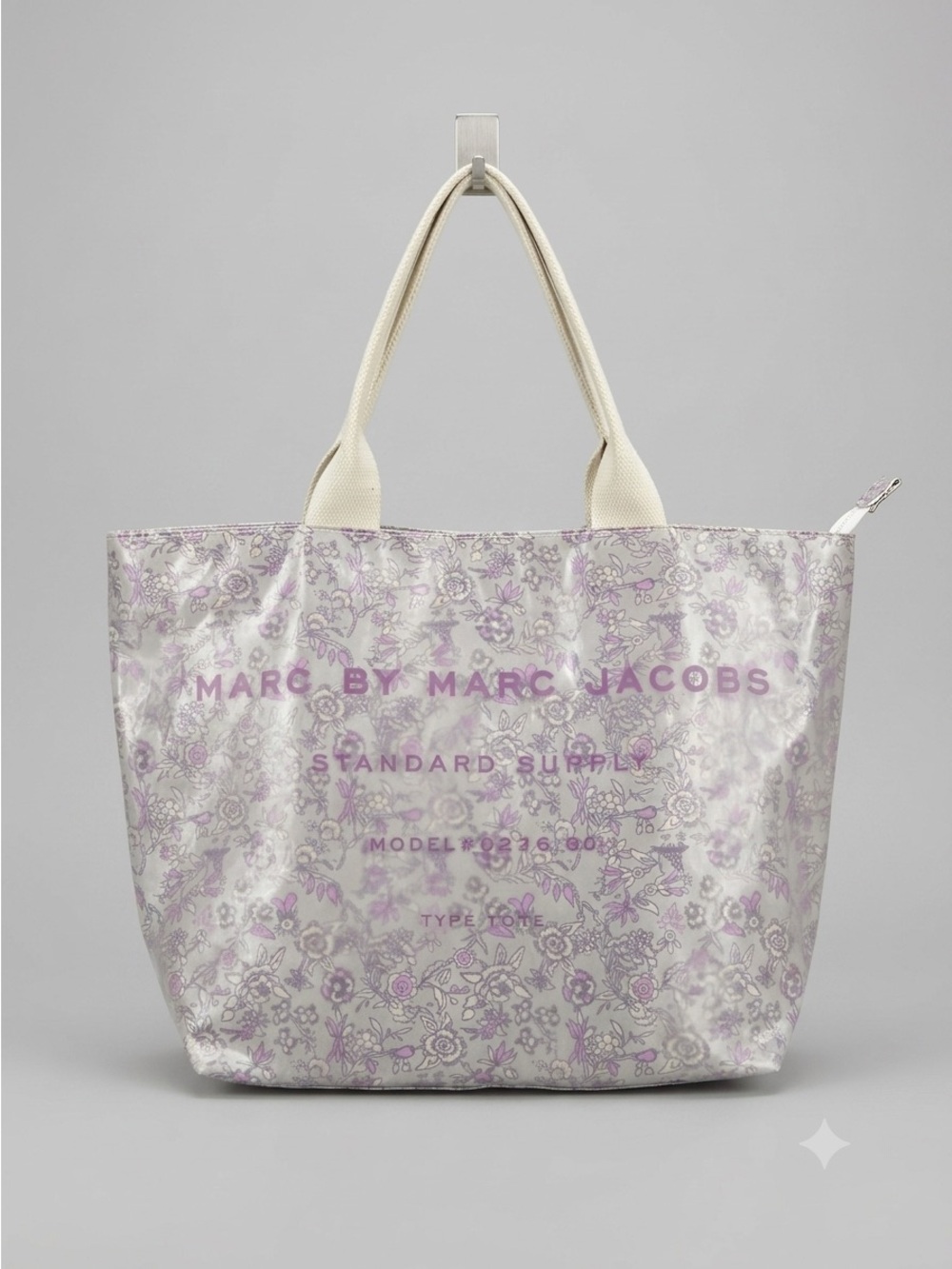 Marc by Marc Jacobs Blue Floral Standard Supply PVC Coated Tote-ally Tote Bag